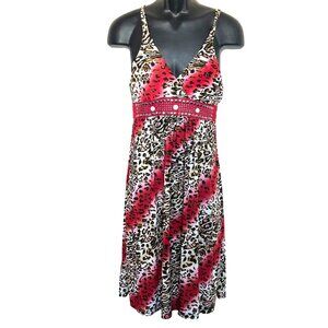Womens v--neck Magic  Multicolor  Maxi Dress Sz M